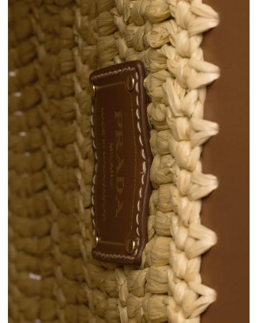 Prada Metallic Small Crochet Tote Bag