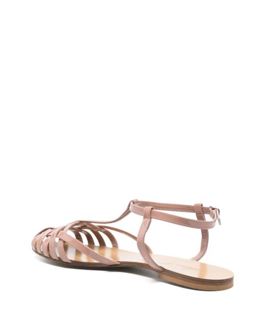 Anna F. Pink Leather Sandals