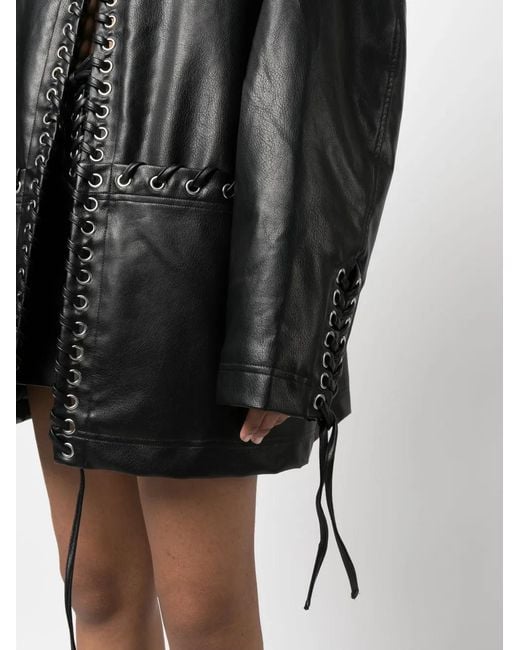 ROTATE BIRGER CHRISTENSEN Jas Van Imitatieleer in het Black