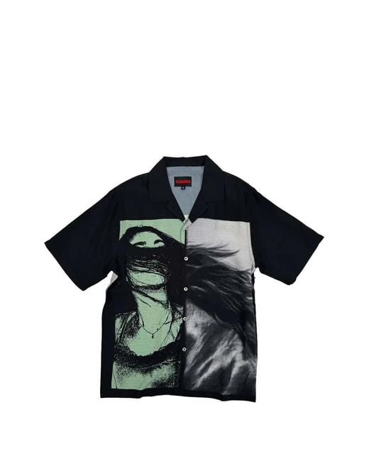 Pleasures Blue Horse Hair Shirt for men