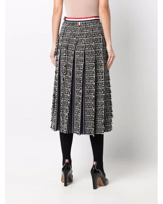 Thom Browne Gray Rwb Pleated Skirt