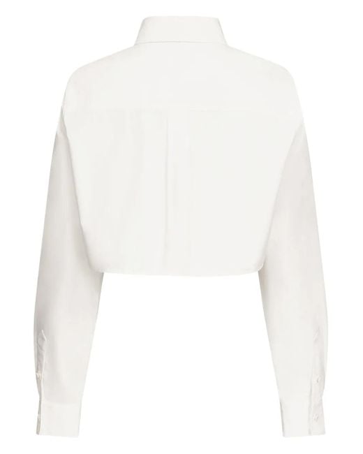 Area ビジュートリム クロップドシャツ White