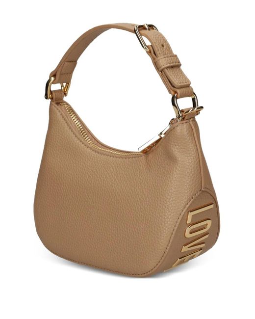 Borsa A Spalla Con Logo di Love Moschino in Brown