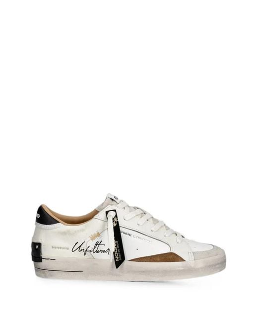 Crime London White Sk8 Deluxe Sneakers for men