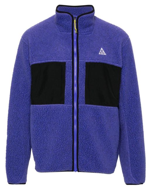 Nike Blue Arctic Wolf Zip-up Fleece Jacket for men