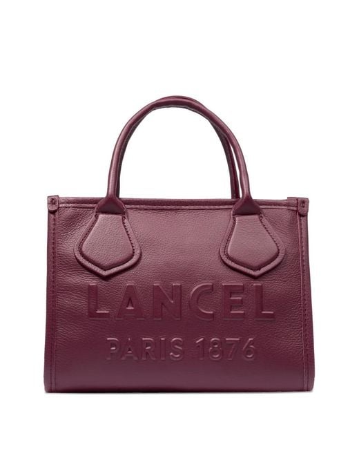 Lancel Purple Jour Logo Tote Bag
