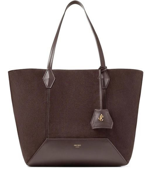 Jimmy Choo Brown Medium Diamond Tote Bag