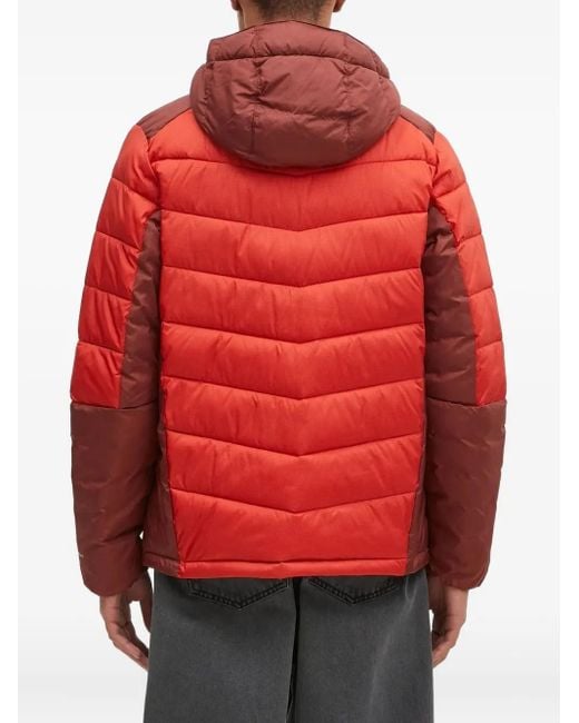 Columbia Red Labyrinth Loop Ii Hooded Chevron-Quilted Jacket for men