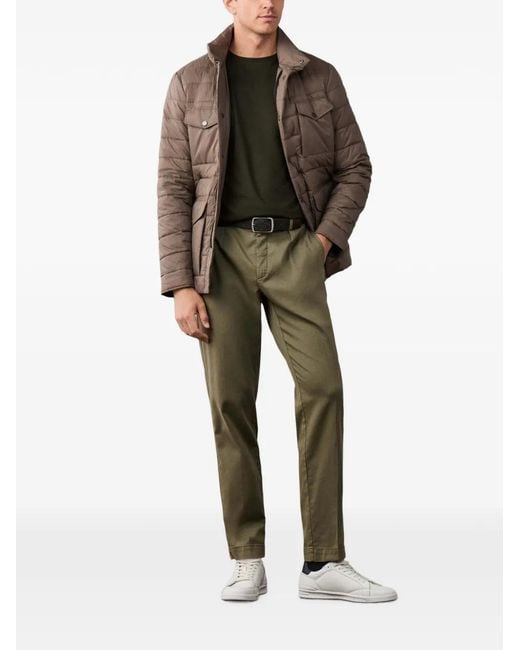 Hackett Green Pressed-Crease Trousers for men