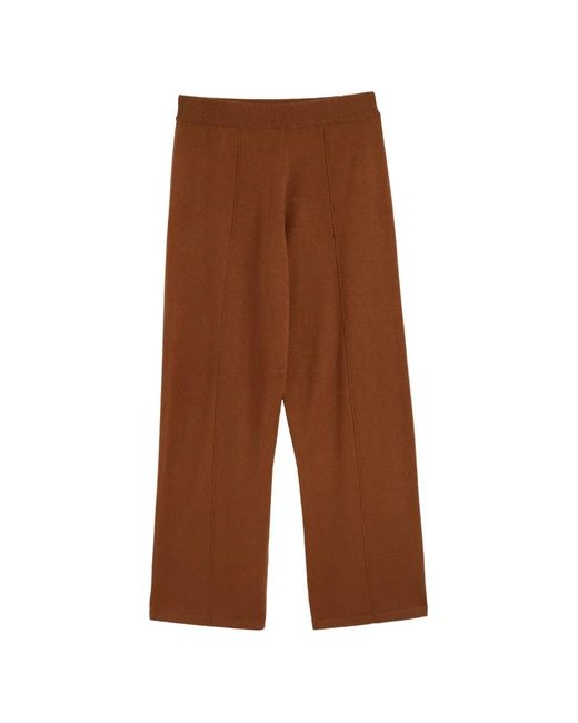 Chinti & Parker Brown Wide-Leg Track Pants