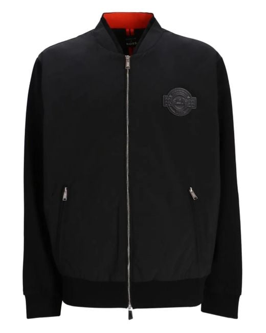 Boss X Porsche Skiles Bomberjacke Mit Logo-Schild in Black für Herren