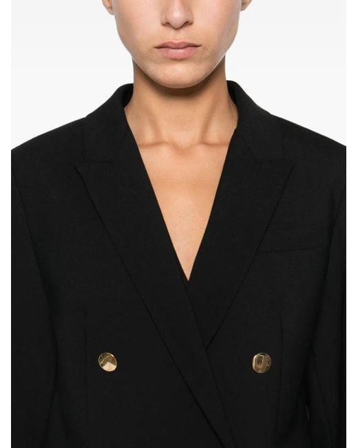 Blazer Carrie con doble botonadura Semicouture de color Black