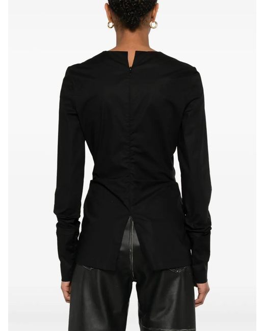 Thelatest Black Poplin Blouse