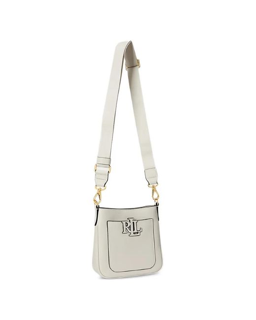 Ralph Lauren White Cameryn Logo-Plaque Cross Body Bag