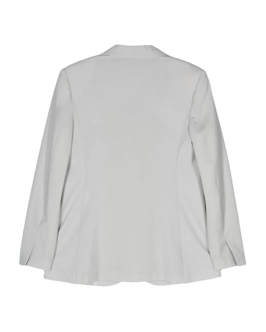 Alysi Blue Notched-Lapels Blazer