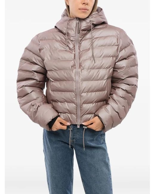 Rains Blue Lohja Quilted Puffer Jacket
