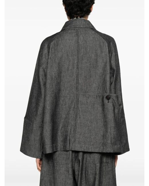 SOH Gray Brooch-Detail Jacket