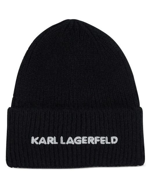 Karl Lagerfeld Black K/Essential Beanie