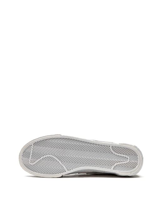 Nike White X Sacai Blazer Low Patent Leather" Sneakers