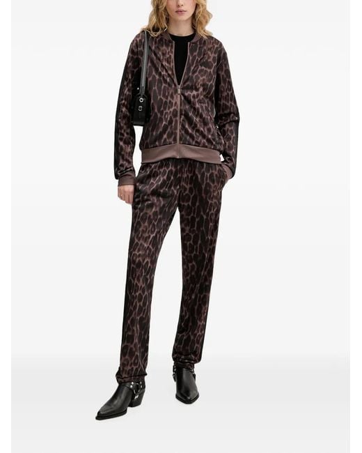 Adidas Black Leopard-Print Tracksuit