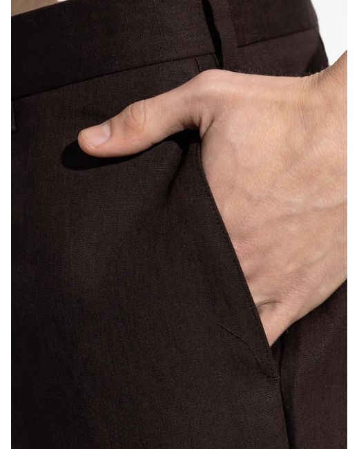 Paul Smith Black Front Slit Trousers for men