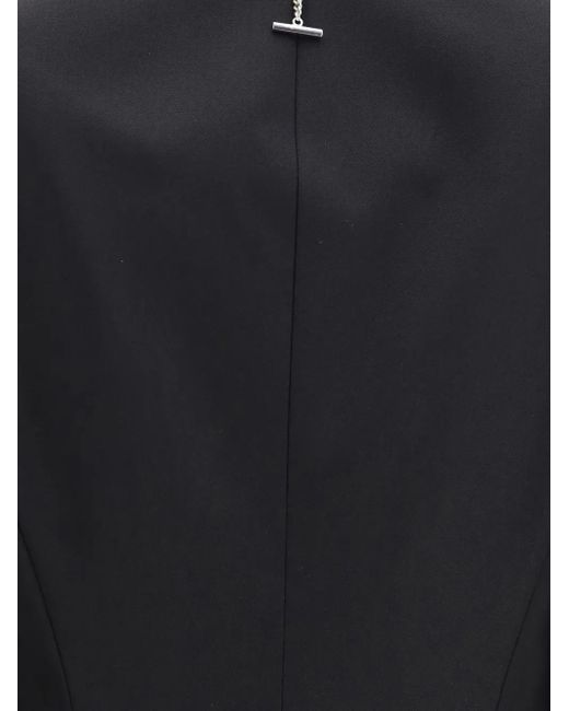 McQueen Black Puff-Shoulder Single-Breasted Blazer