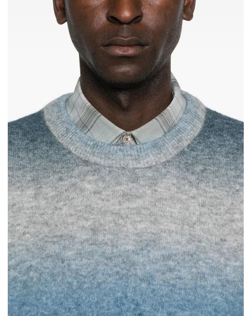 Samsøe & Samsøe Blue Ombre Crew-Neck Sweater for men