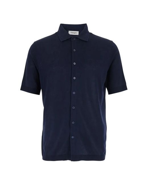 Kangra Blue Button-Up Shirt for men