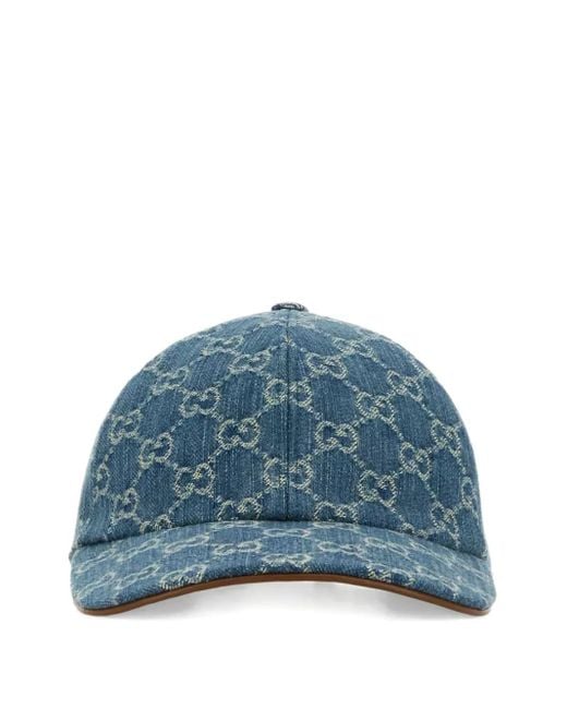 Gucci Blue Gg Denim Baseball Cap