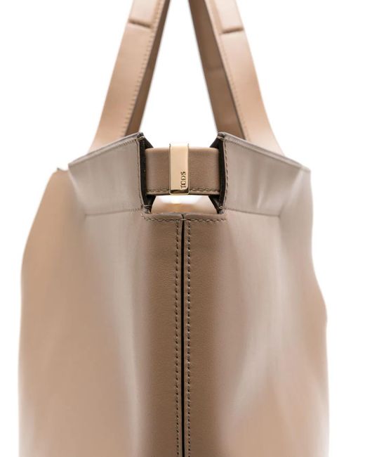Tod's Natural Medium Leather Tote Bag