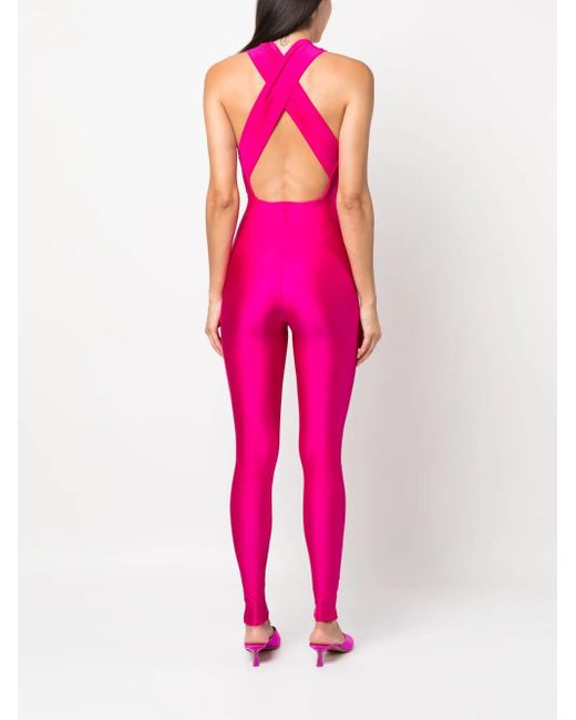 ANDAMANE Pink Hola Open-Back Jumpsuit