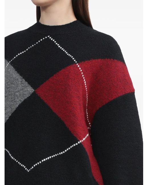 A Bathing Ape Black Argyle Sweater
