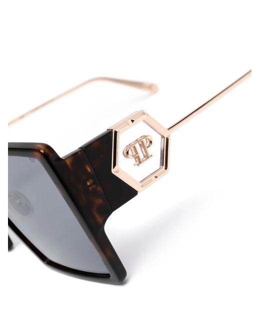 Philipp Plein Gray Square-Frame Sunglasses