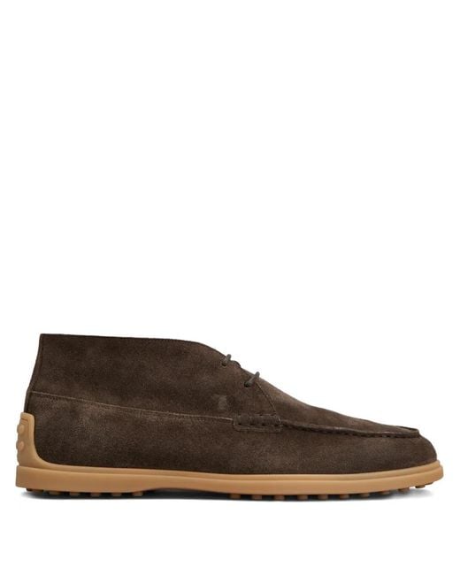 Tod's Brown Lace-Up Boots for men