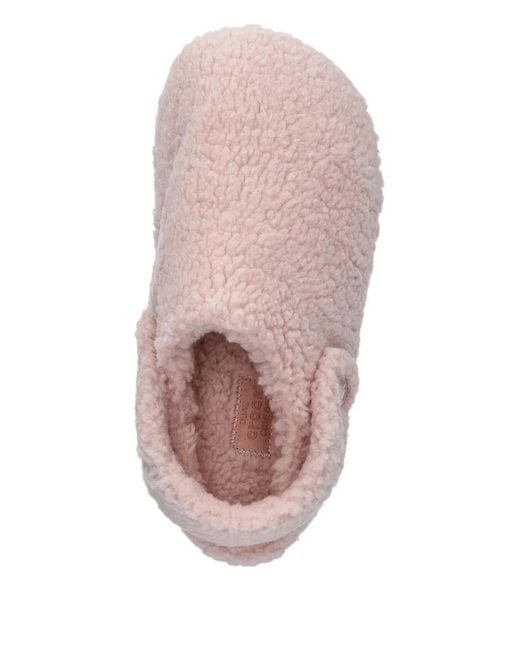 CROCSTM Pink Textured Strap Slippers