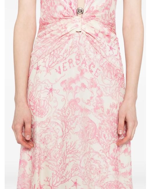 Versace Pink Underwater Barocco Gown