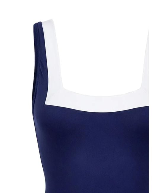 Banana Moon Blue Square Neck Swimsuit