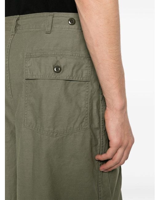Pantaloni crop a gamba ampia di Needles in Green da Uomo