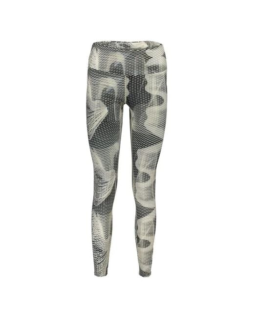 Fila Gray Abstract-Pattern Textured Leggings