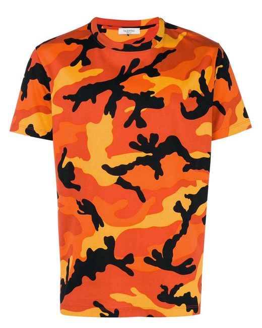Valentino Cotton Camouflage T-shirt in 