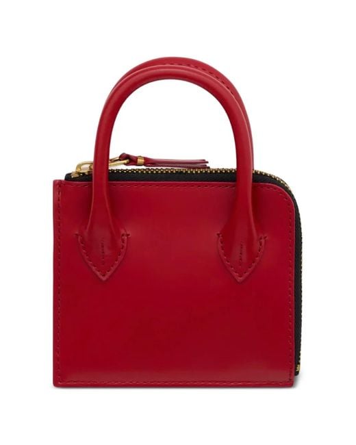 Comme des Garçons Red Top Handle Zip Wallet