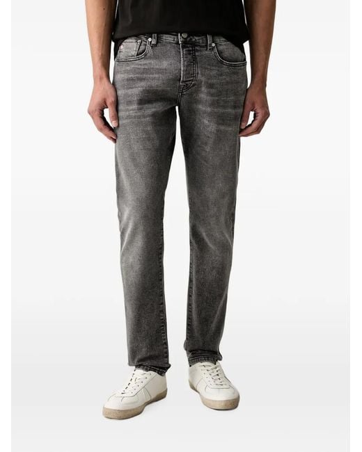 Scotch & Soda Black Faded Whiskered Jeans for men