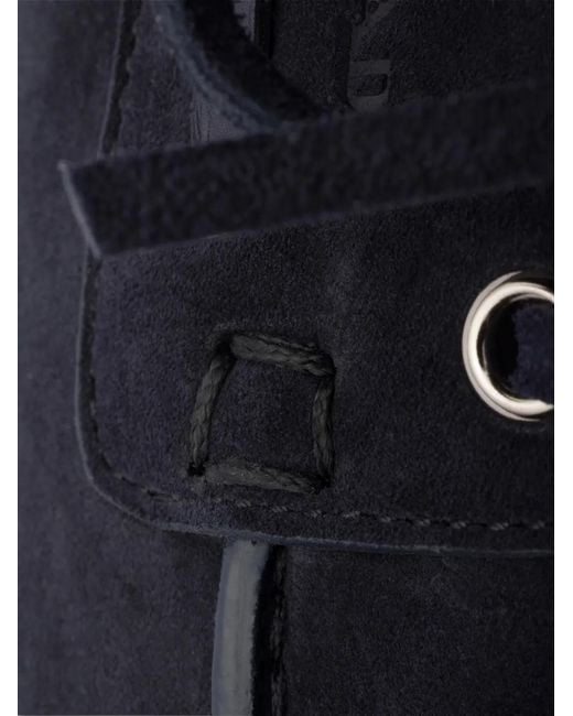 Prada Blue Luxe Moccasins for men