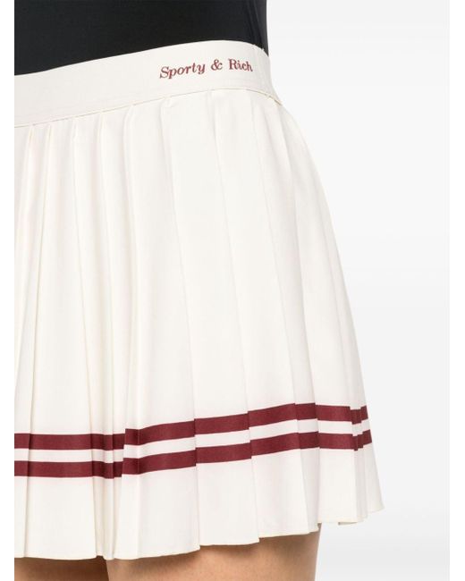 Minijupe Classic à design plissé Sporty & Rich en coloris White
