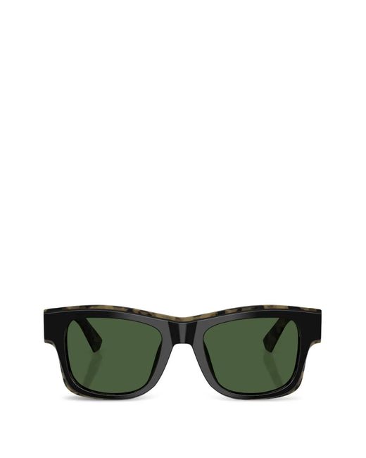 Dolce & Gabbana Green Square-Frame Sunglasses for men
