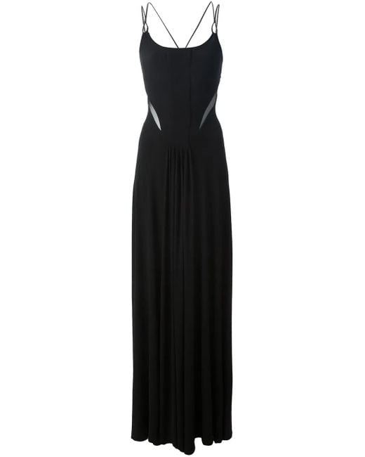 Ralph Lauren Black Spaghetti Strap Maxi Dress