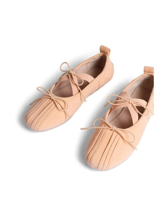 Simone Rocha Pink Elasticated-Strap Ballet Flats