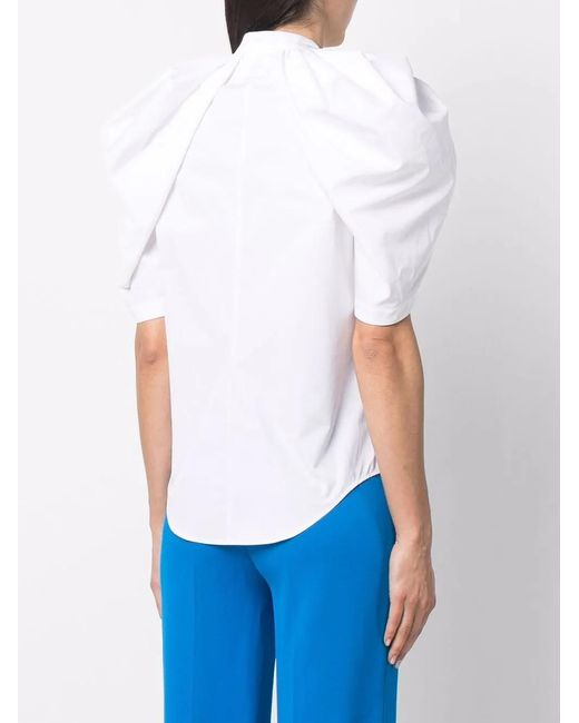 Stella McCartney White Short Puff Sleeve Shirt