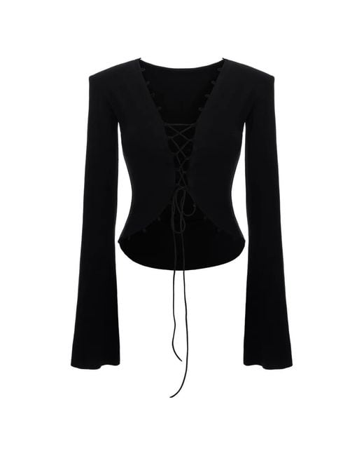 MANURI Black Stevie Long-Sleeve Top