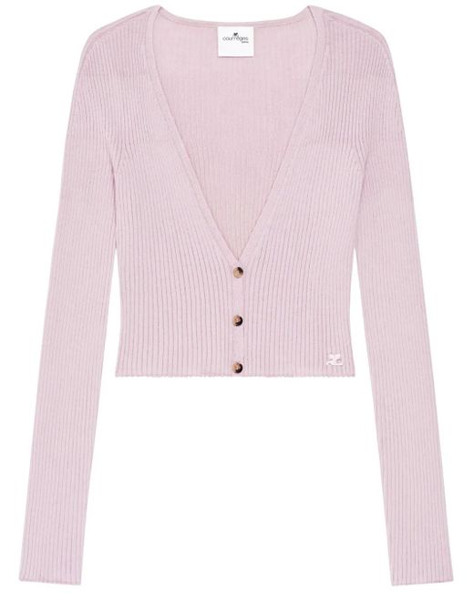 Courreges Pink Solar Cardigan